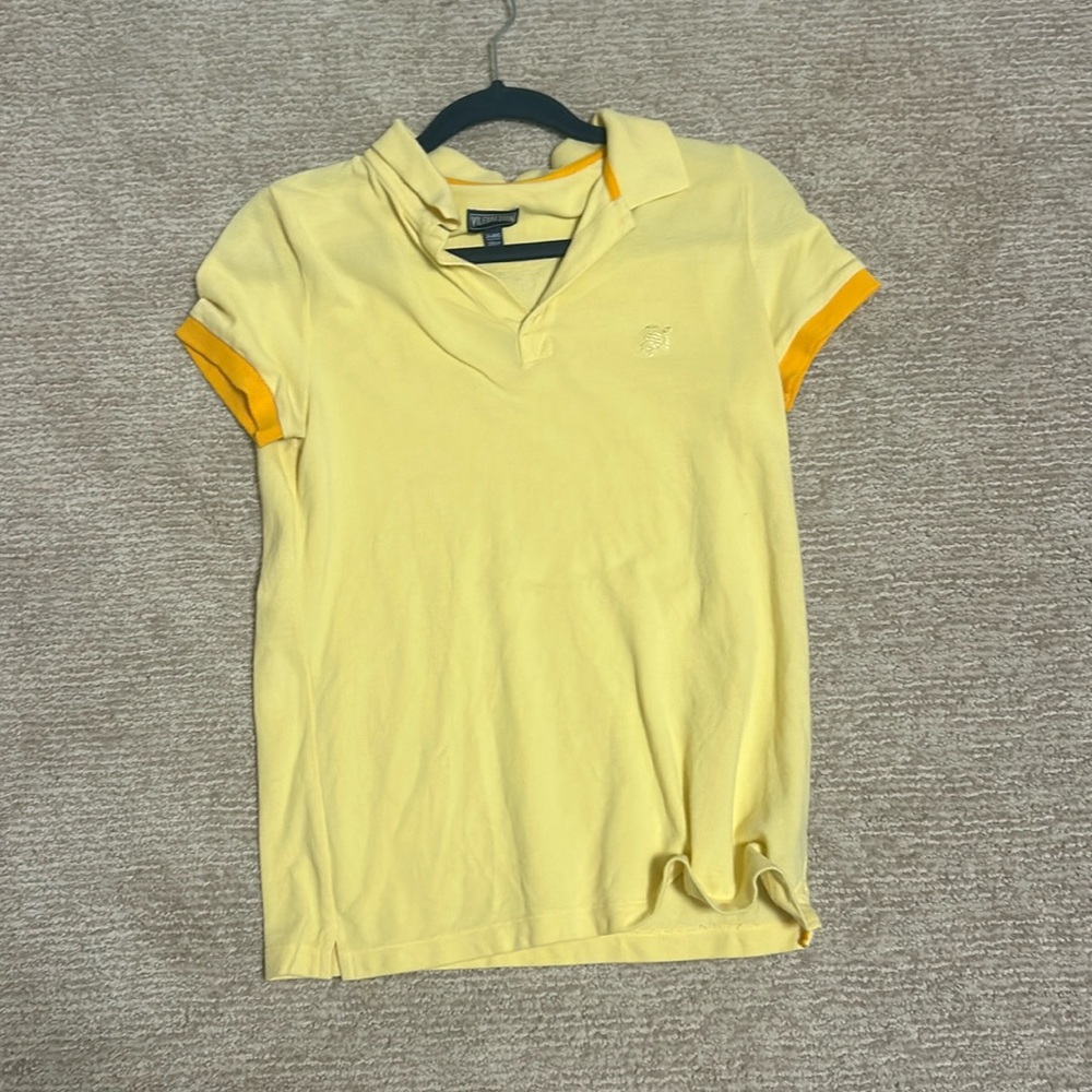 Yellow boys Vilebrequin collard shirt